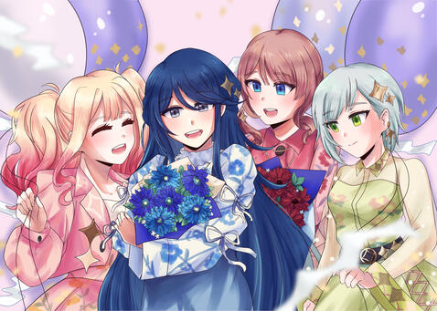 Art for the Project Sekai Floral Melodies Cupsleeve Event